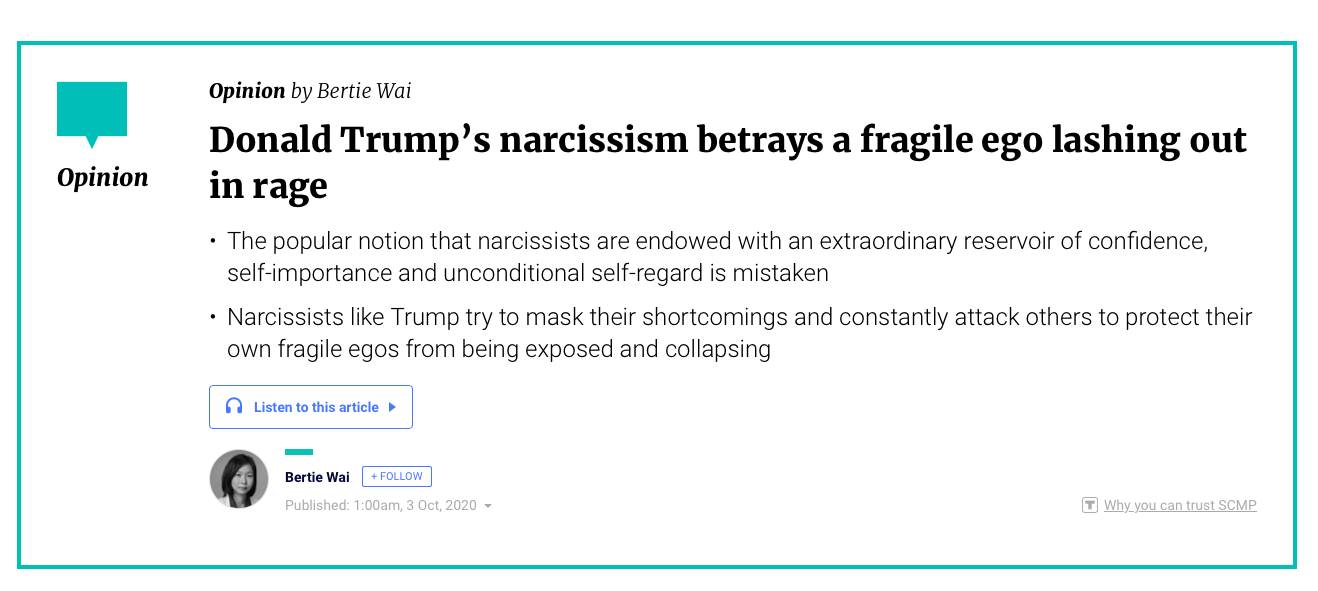 Donald Trump’s narcissism betrays a fragile ego lashing out in rage